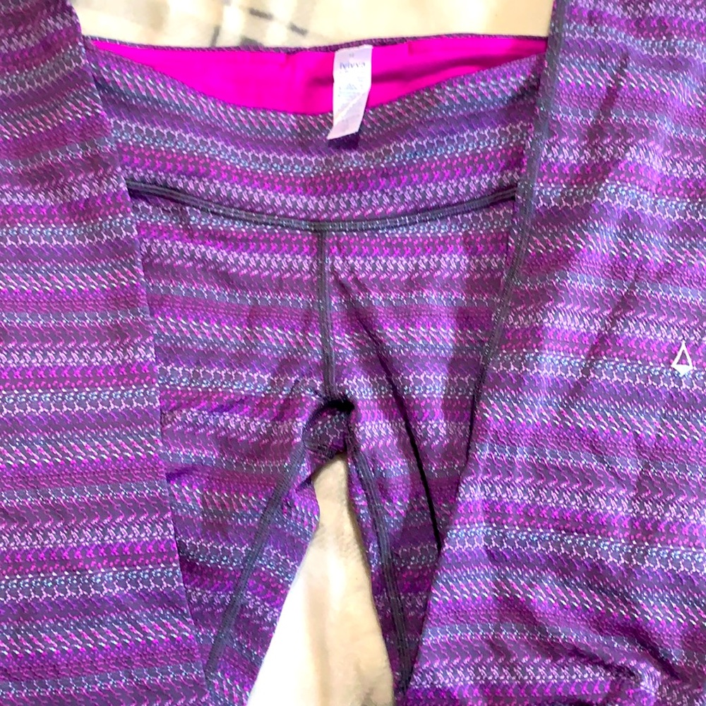 Girl Ivivva purple pink leggings, size 12, barely used